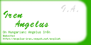 iren angelus business card